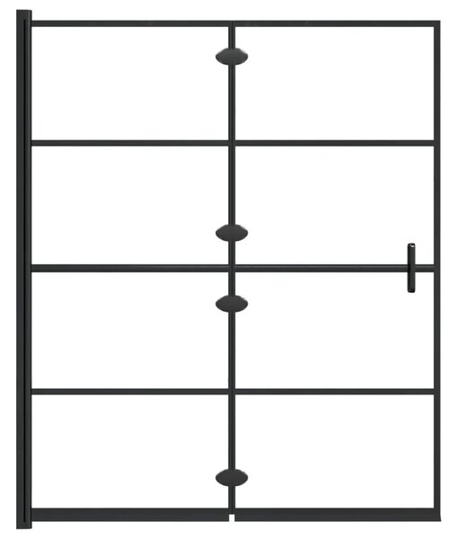 Sklopiva pregrada za tuš ESG 120 x 140 cm crna - 120 x 140 cm 120 x 140 cm