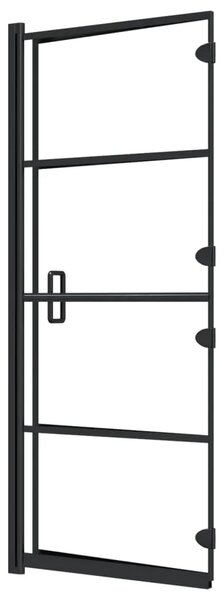 Sklopiva pregrada za tuš ESG 120 x 140 cm crna - 120 x 140 cm 120 x 140 cm