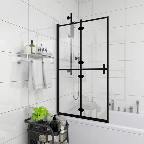 Sklopiva pregrada za tuš ESG 80 x 140 cm crna - 80 x 140 cm 80 x 140 cm