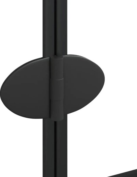 Sklopiva pregrada za tuš ESG 120 x 140 cm crna - 120 x 140 cm 120 x 140 cm
