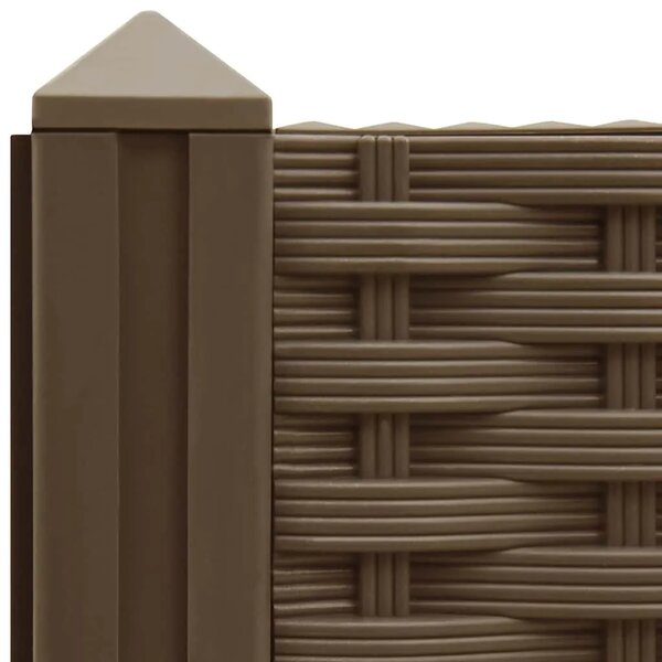 Povišena gredica 80 x 80 x 38 cm od polipropilena - Smeđa 80 x 80 x 38 cm 1 Smeđa