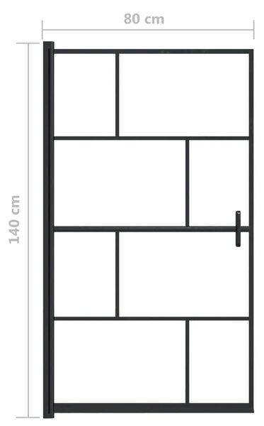 Pregrada za tuš ESG 80 x 140 cm crna - 80 x 140 cm 80 x 140 cm