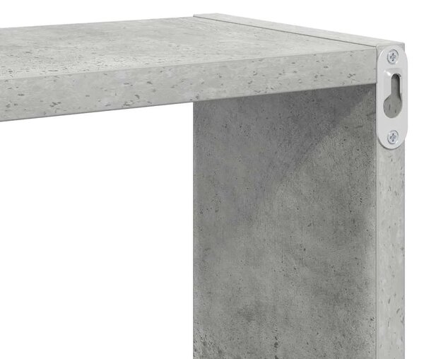 Kockaste zidne police 4 kom boja betona 80x15x26 5 cm drvene - Beton siva 80 x 15 x 26.5 cm 4 1