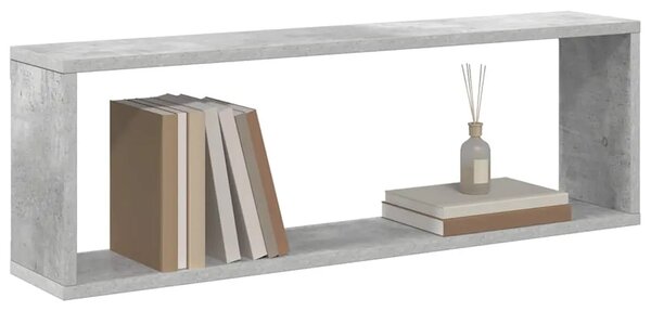 Kockaste zidne police 4 kom boja betona 80x15x26 5 cm drvene - Beton siva 80 x 15 x 26.5 cm 4 1
