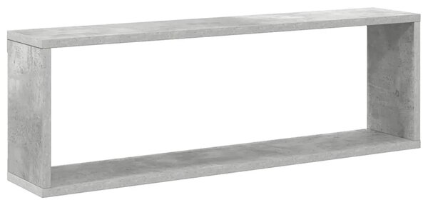 Kockaste zidne police 4 kom boja betona 80x15x26 5 cm drvene - Beton siva 80 x 15 x 26.5 cm 4 1