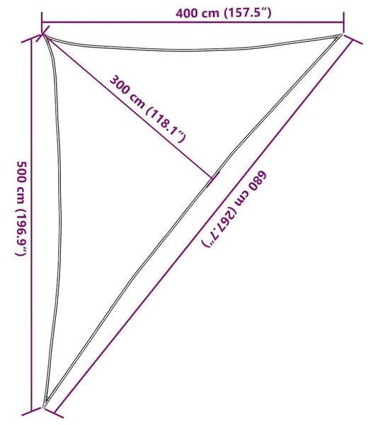 Jedro za zaštitu od sunca 160 g/m² tamnozeleno 4x5x6 8 m HDPE - Tamnozelena 4 x 5 x 6.8 m 1