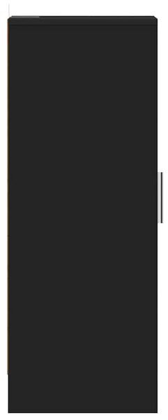 Ormarić za cipele crni 32 x 35 x 92 cm od konstruiranog drva - Crna 32 x 35 x 92 cm 1 Ormarić za cipele s vratima