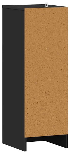 Ormarić za cipele crni 32 x 35 x 92 cm od konstruiranog drva - Crna 32 x 35 x 92 cm 1 Ormarić za cipele s vratima