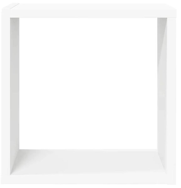 Kockaste zidne police 2 kom bijele 30 x 15 x 30 cm - Bijela 30 x 15 x 30 cm 2 1