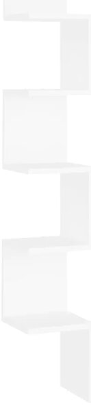 Zidne kutne police bijele 20 x 20 x 127 5 cm konstruirano drvo - Bijela 20 x 20 x 127.5 cm 1 1