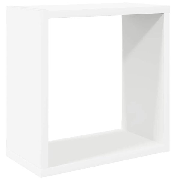 Kockaste zidne police 2 kom bijele 30 x 15 x 30 cm - Bijela 30 x 15 x 30 cm 2 1