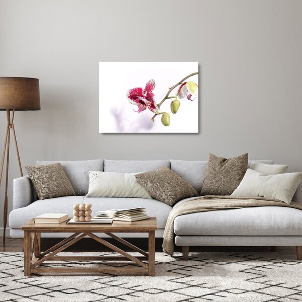 Staklena slika cvijeta orhideje (70x50 cm)