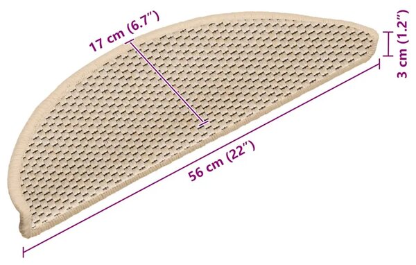 Ljepljivi tepisi za stepenice 15 kom 56x17x3 cm berber - Berberski 56 x 17 x 3 cm 15 Berberski