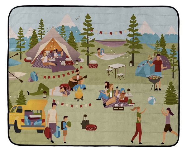 Deka za piknik Butter Kings Lets Go Camping, 145 x 180 cm