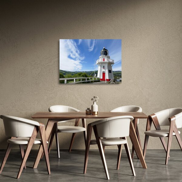 Staklena slika svjetionika Akaroa, Novi Zeland (70x50 cm)