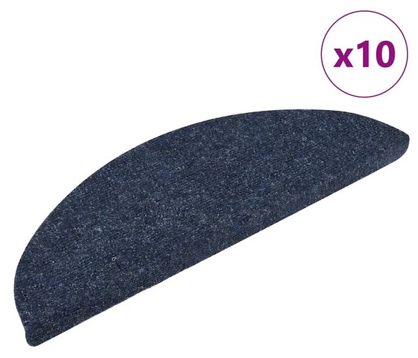 Prostirke za stepenice samoljepljive 10 kom 56x17x3 cm plave poluokrugle - Plava 56 x 17 x 3 cm 10 Plava