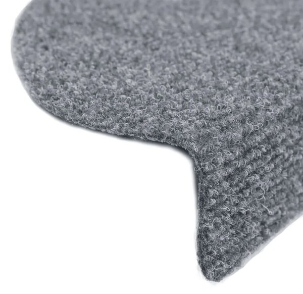 Prostirke za stepenice samoljepljive 10 kom 65x21x4 cm svijetlo sive poluokrugle velike - Svjetlosiva 65 x 21 x 4 cm 10 Sv