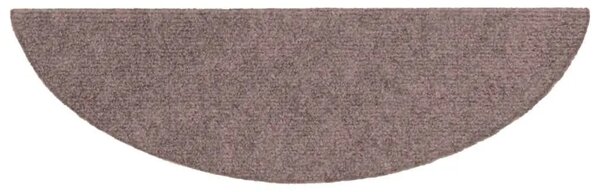 Prostirke za stepenice samoljepljive 10 kom 56x17x3 cm svijetlosmeđe poluokrugle - Svjetlosmeđa 56 x 17 x 3 cm 10 Svjetlosm
