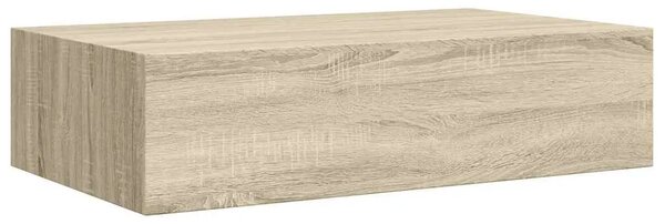 Zidna polica s ladicom boja hrasta 40 x 23 5 x 10 cm MDF - Boja hrasta 40 x 23.5 x 10 cm 1 1
