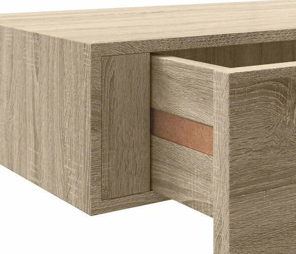 Zidna polica s ladicom boja hrasta 40 x 23 5 x 10 cm MDF - Boja hrasta 40 x 23.5 x 10 cm 1 1
