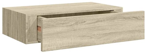 Zidna polica s ladicom boja hrasta 40 x 23 5 x 10 cm MDF - Boja hrasta 40 x 23.5 x 10 cm 1 1