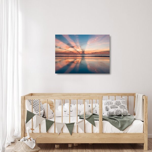 Staklena slika sunčevih zraka iznad Daytonske plaže (70x50 cm)