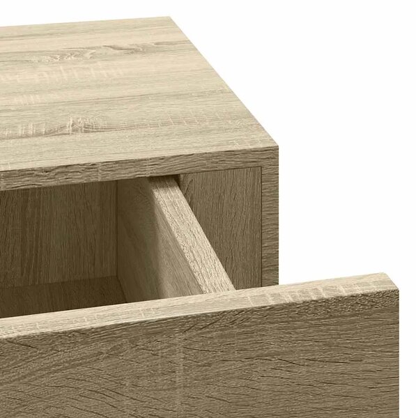 Zidna polica s ladicom boja hrasta 40 x 23 5 x 10 cm MDF - Boja hrasta 40 x 23.5 x 10 cm 1 1