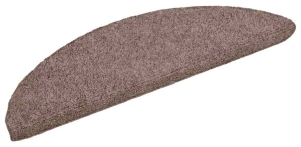 Prostirke za stepenice samoljepljive 10 kom 56x17x3 cm svijetlosmeđe poluokrugle - Svjetlosmeđa 56 x 17 x 3 cm 10 Svjetlosm