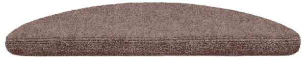 Prostirke za stepenice samoljepljive 10 kom 56x17x3 cm svijetlosmeđe poluokrugle - Svjetlosmeđa 56 x 17 x 3 cm 10 Svjetlosm