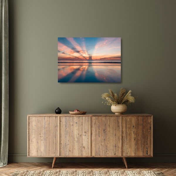 Staklena slika sunčevih zraka iznad Daytonske plaže (70x50 cm)