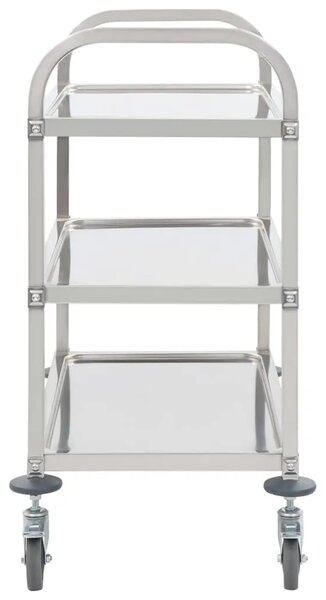 Kuhinjska kolica s 3 razine od nehrđajućeg čelika 96 5x55x90 cm - 96.5 x 55 x 90 cm (3 razine) 96.5 x 55 x 90 cm (3 razine)