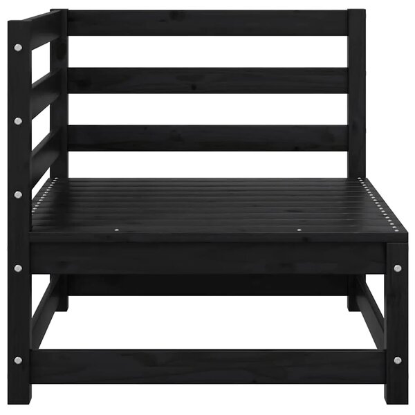 Kutna vrtna sofa s antracit jastucima od masivne borovine - Crna 1 kutna sofa Crna