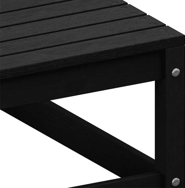 Kutna vrtna sofa s antracit jastucima od masivne borovine - Crna 1 kutna sofa Crna