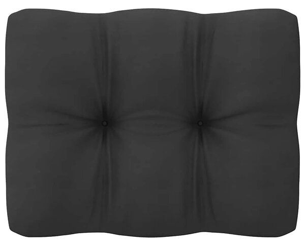 Kutna vrtna sofa s antracit jastucima od masivne borovine - Crna 1 kutna sofa Crna