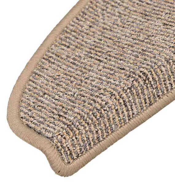 Prostirke za stepenice 15 kom 65x21x4 cm Smeđe poluokrugle velike - Smeđa 65 x 21 x 4 cm 15 Smeđa