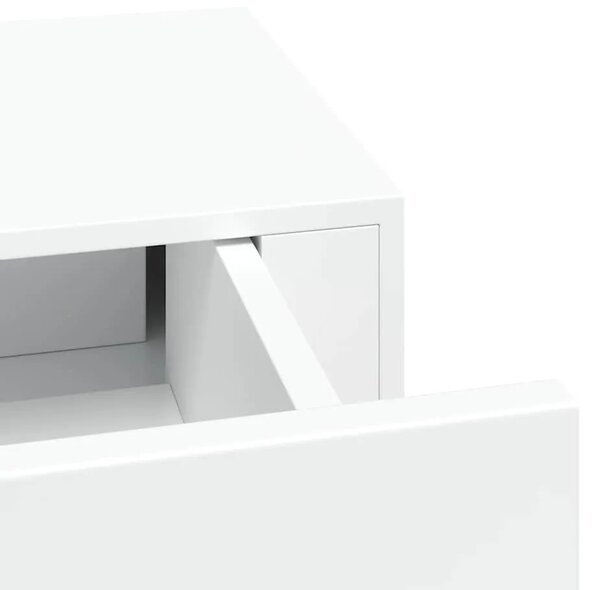 Zidna polica s ladicom bijela 40 x 23 5 x 10 cm MDF - Bijela 40 x 23.5 x 10 cm 1 1