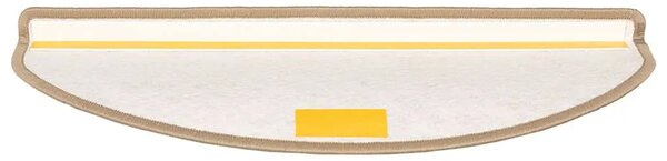 Prostirke za stepenice 15 kom 65x21x4 cm Smeđe poluokrugle velike - Smeđa 65 x 21 x 4 cm 15 Smeđa