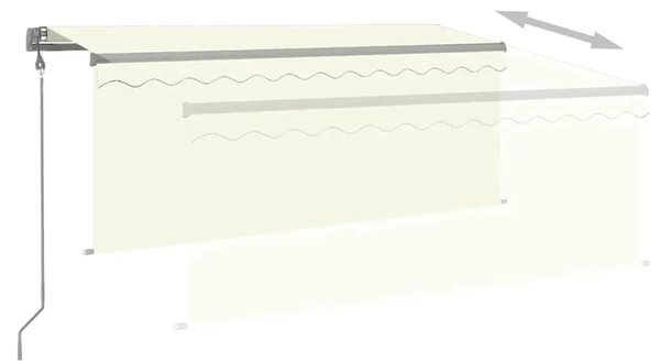 Automatska tenda s roletom i senzorom LED 3 x 2 5 m krem - Krema 3 x 2.5 m 1 Krema