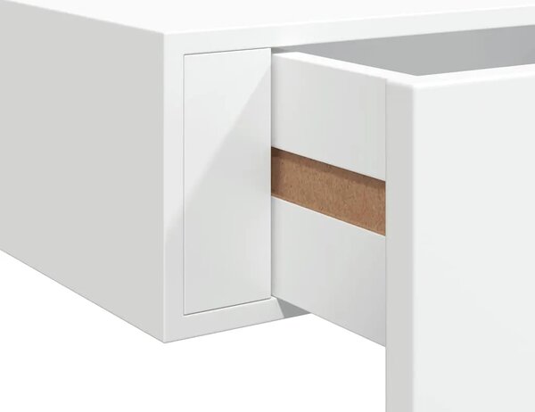 Zidna polica s ladicom bijela 60 x 23 5 x 10 cm MDF - Bijela 60 x 23.5 x 10 cm 1 1