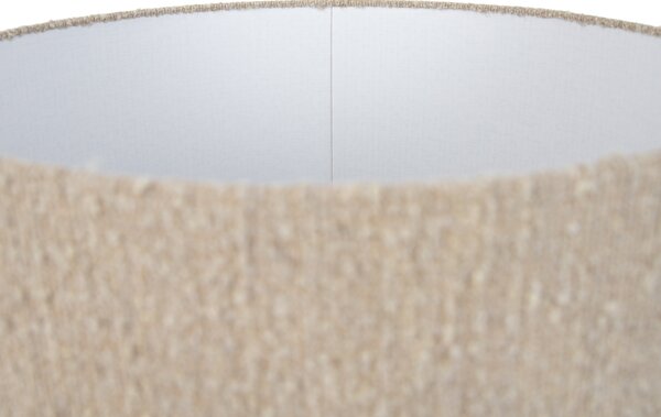 Stoffen lampenkap beige met bouclé stof 50/50/25