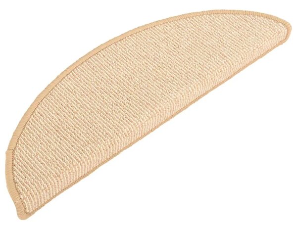 Prostirke za stepenice 15 kom 56x17x3 cm krem poluokrugle - Krema 56 x 17 x 3 cm 15 Krema