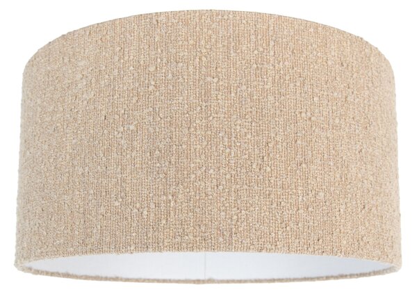 Stoffen lampenkap beige met bouclé stof 50/50/25