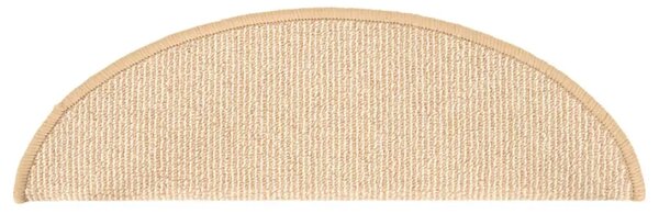 Prostirke za stepenice 15 kom 56x17x3 cm krem poluokrugle - Krema 56 x 17 x 3 cm 15 Krema