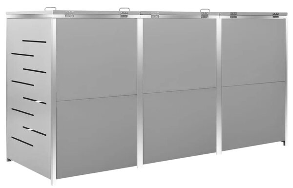 Spremište za kante za smeće 207 x 77 5 x 115 cm čelično - Siva 1 3 Siva