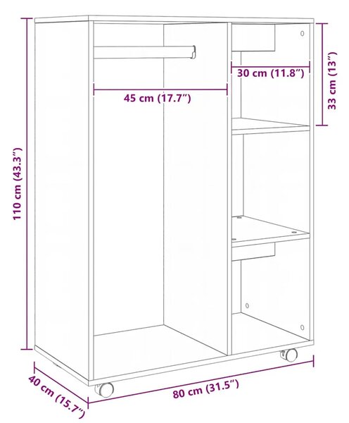 Ormar bijeli 80 x 40 x 110 cm od konstruiranog drva - Bijela 1 1 Bijela