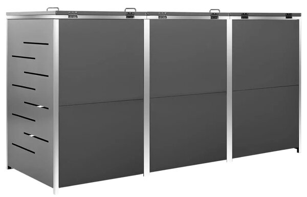 Spremište za kante za smeće 207 x 77 5 x 115 cm čelično - Antracit 1 3 Antracit