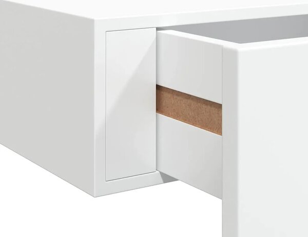 Zidna polica s ladicom bijela 40 x 23 5 x 10 cm MDF - Bijela 40 x 23.5 x 10 cm 1 1