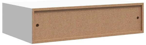Zidne police s ladicom 2 kom bijele 40 x 23 5 x 10 cm MDF - Bijela 40 x 23.5 x 10 cm 2 1