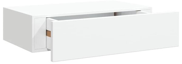 Zidne police s ladicom 2 kom bijele 40 x 23 5 x 10 cm MDF - Bijela 40 x 23.5 x 10 cm 2 1