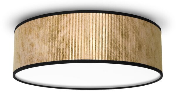 Stropna lampa zlatne boje Sotto Luce Tres Plisado, Ø 30 cm